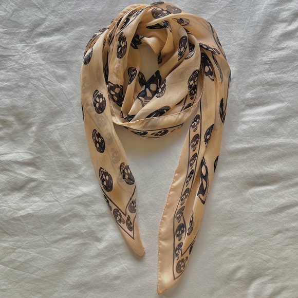 Alexander McQueen Accessories - Alexander McQueen Skull Silk Chiffon Scarf